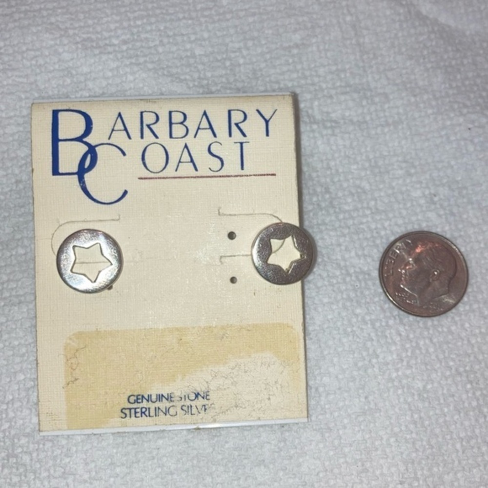 Vintage.925 Sterling Silver Star Post  Earrings Barnaby Coast - NWT